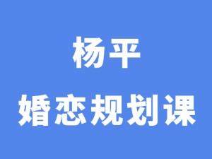 杨平《婚恋规划课1-4阶段》-田宇情感缘