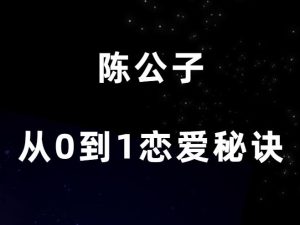 陈公子《从零到一恋爱秘诀》PDF-田宇情感缘