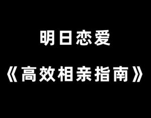 明日恋爱《高效相亲指南》-田宇情感缘