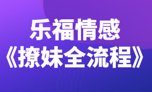 乐福情感《撩妹全流程》视频课程-田宇情感缘