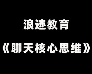 浪迹《全新聊天核心思维》PDF-田宇情感缘